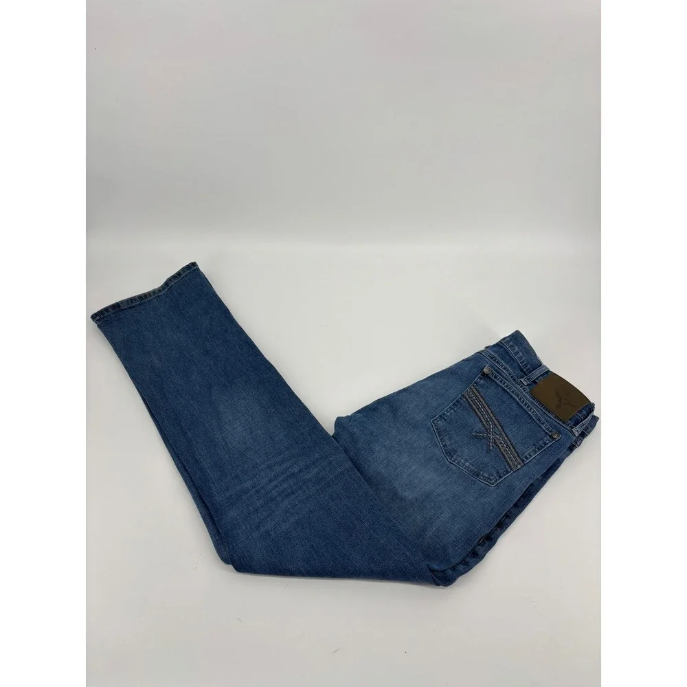 Wrangler 20X Style 42 Vintage Boot Jeans Mens 34x36 Blue Denim Western Cut